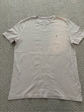 All Saints Men's Short Sleeve Crewneck T-Shirt in Pale Blush